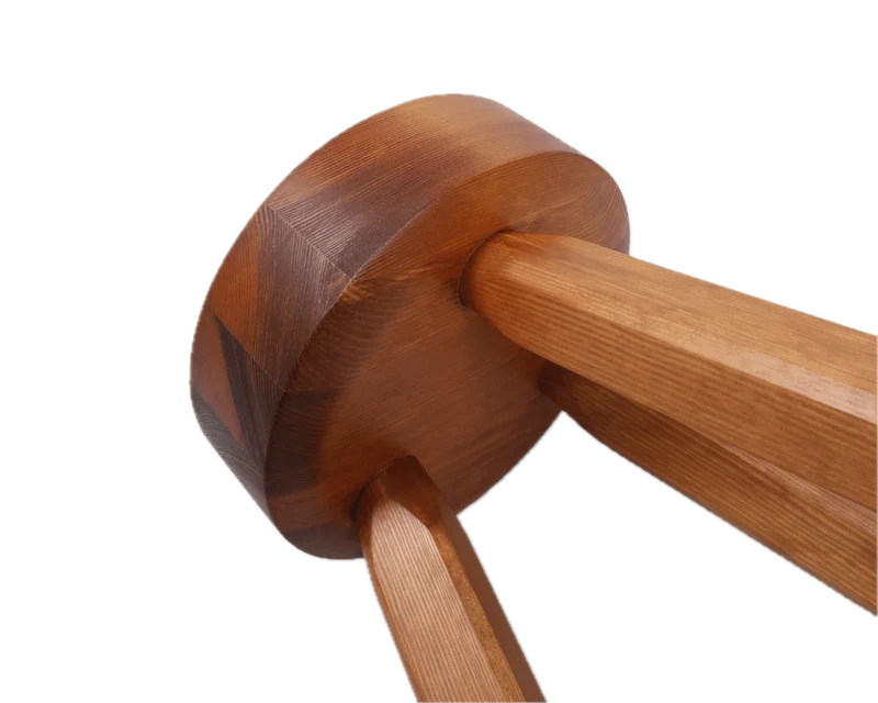 Tabouret rond en pin brun chaud 32,5 x 30,5 x 32,5 cm AML - Frama