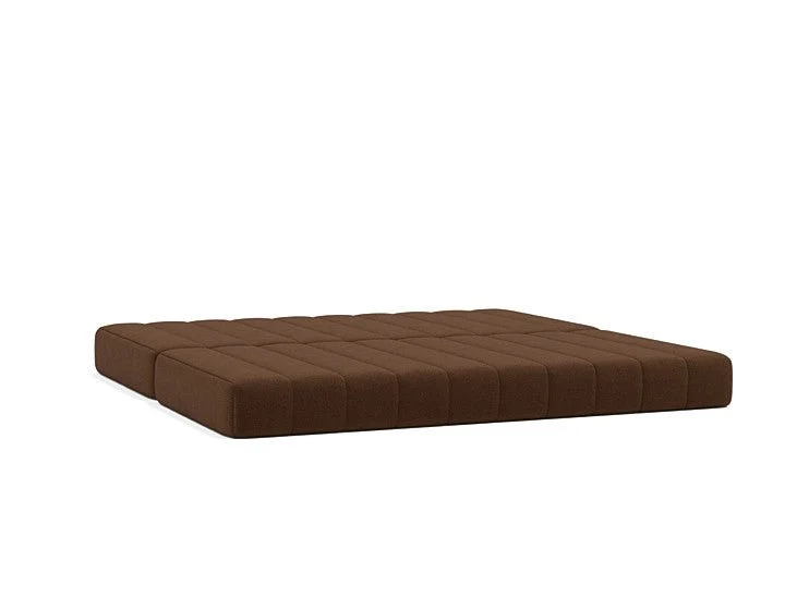 Canapé convertible en polyester recyclé marron 208x104x77cm Cozypad - Innovation living