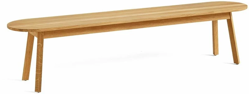 Banc en bois de chêne laqué 200 cm Triangle - HAY