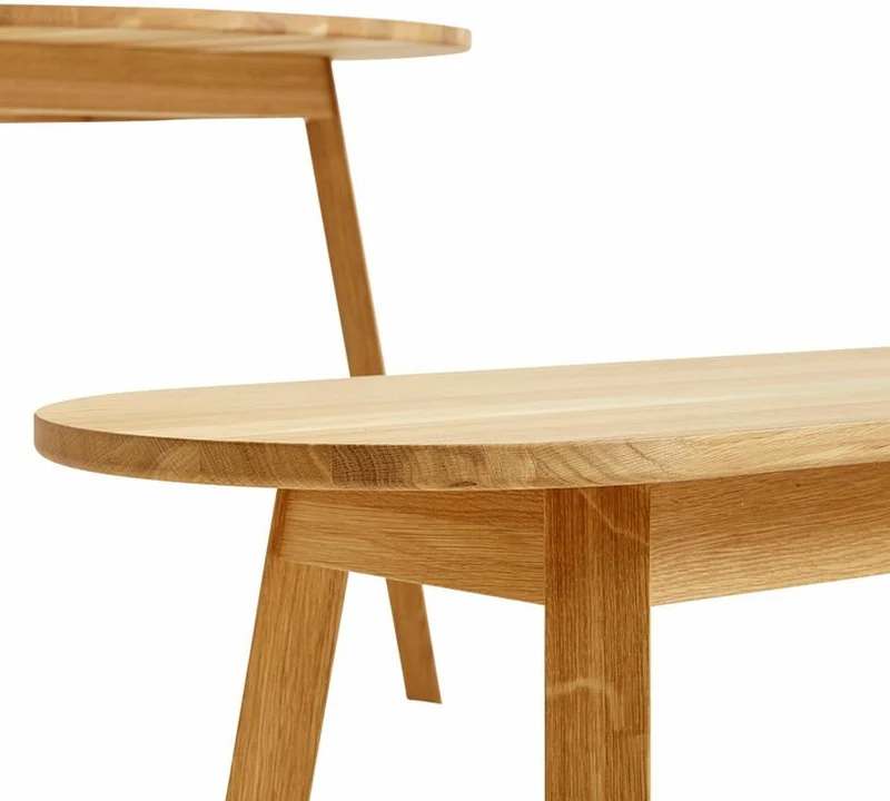 Banc en bois de chêne laqué 200 cm Triangle - HAY