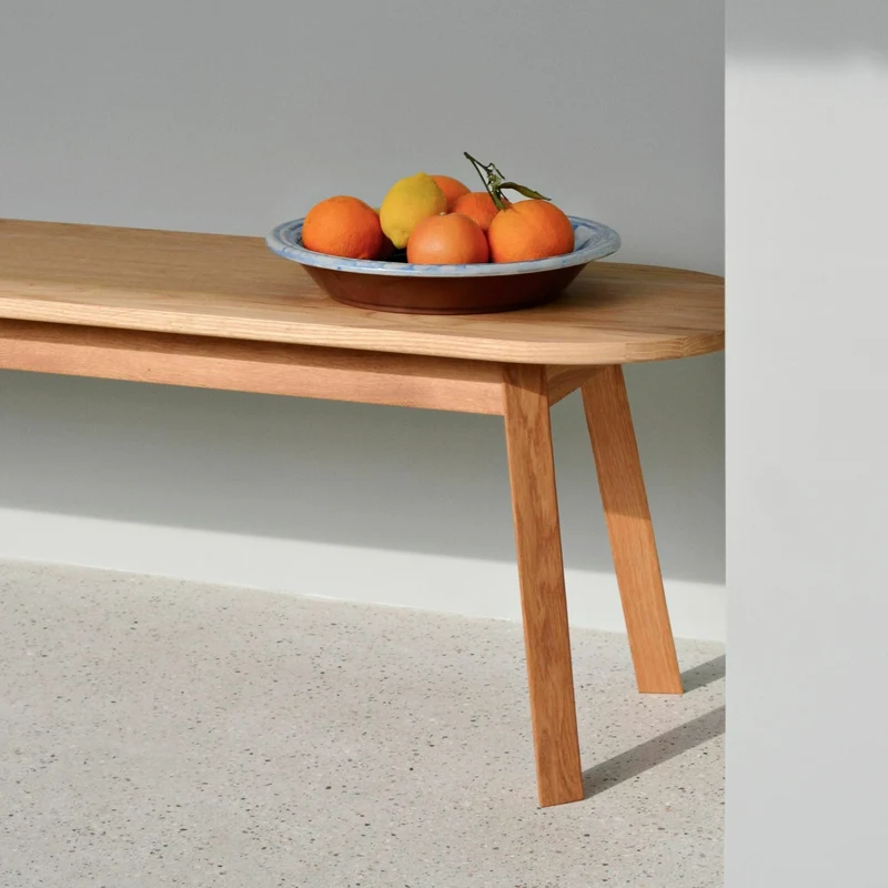 Banc en bois de chêne laqué 200 cm Triangle - HAY
