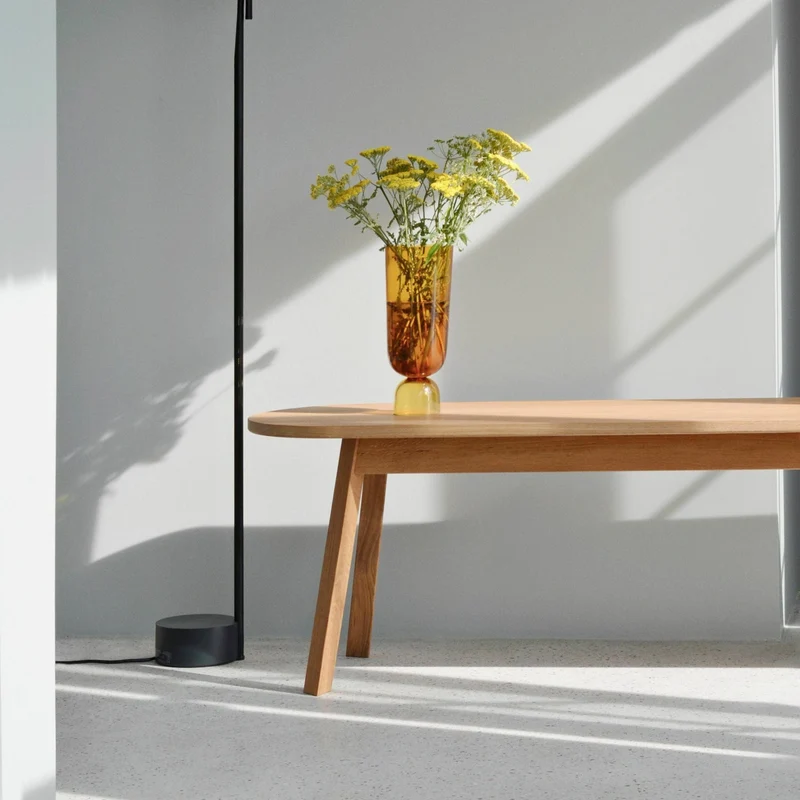 Banc en bois de chêne laqué 200 cm Triangle - HAY