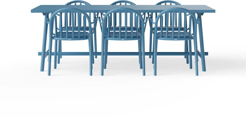 Table de jardin rectangulaire en aluminium bleu 220x100x76cm Fred's - Fatboy