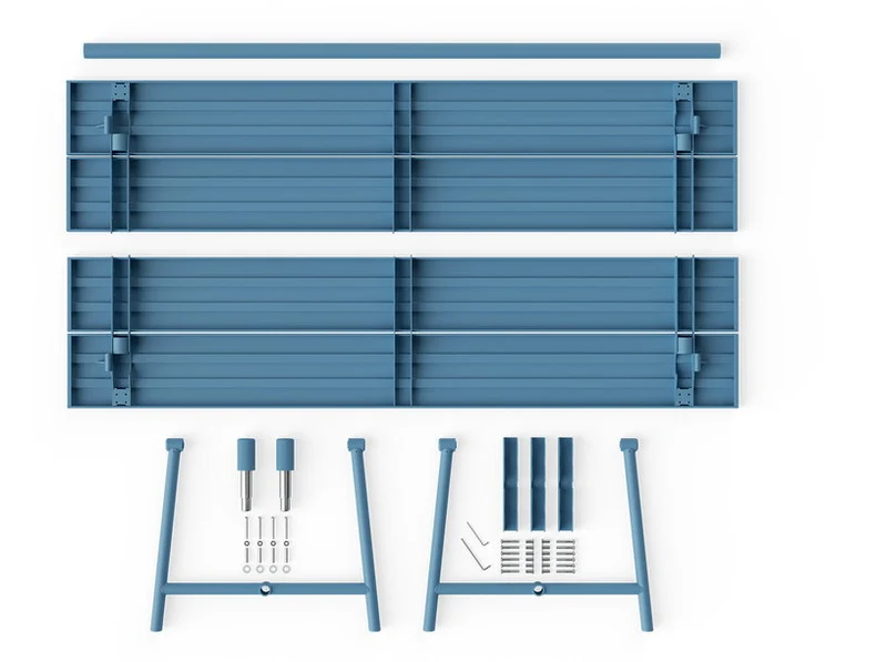 Table de jardin rectangulaire en aluminium bleu 220x100x76cm Fred's - Fatboy