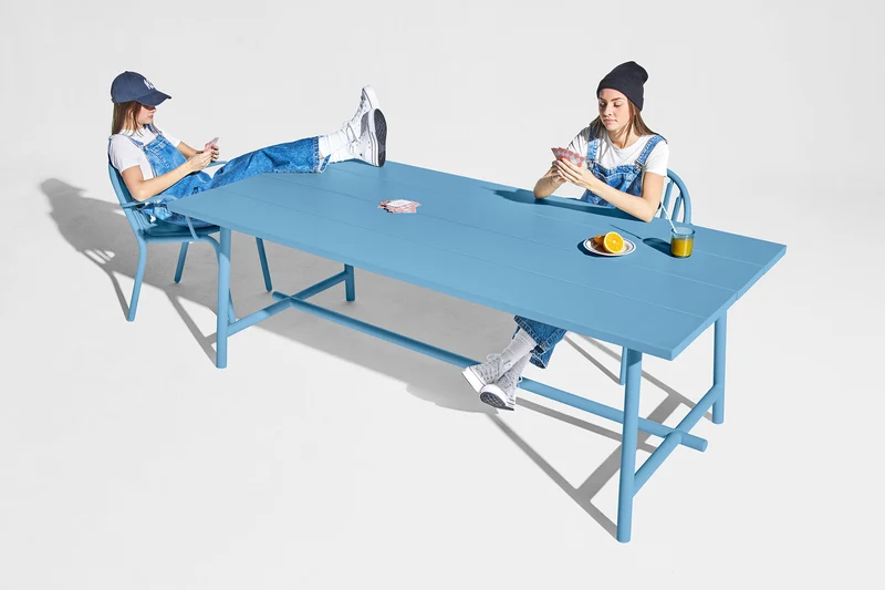 Table de jardin rectangulaire en aluminium bleu 220x100x76cm Fred's - Fatboy