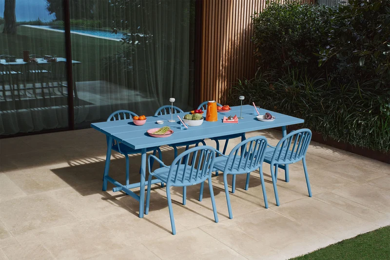 Table de jardin rectangulaire en aluminium bleu 220x100x76cm Fred's - Fatboy