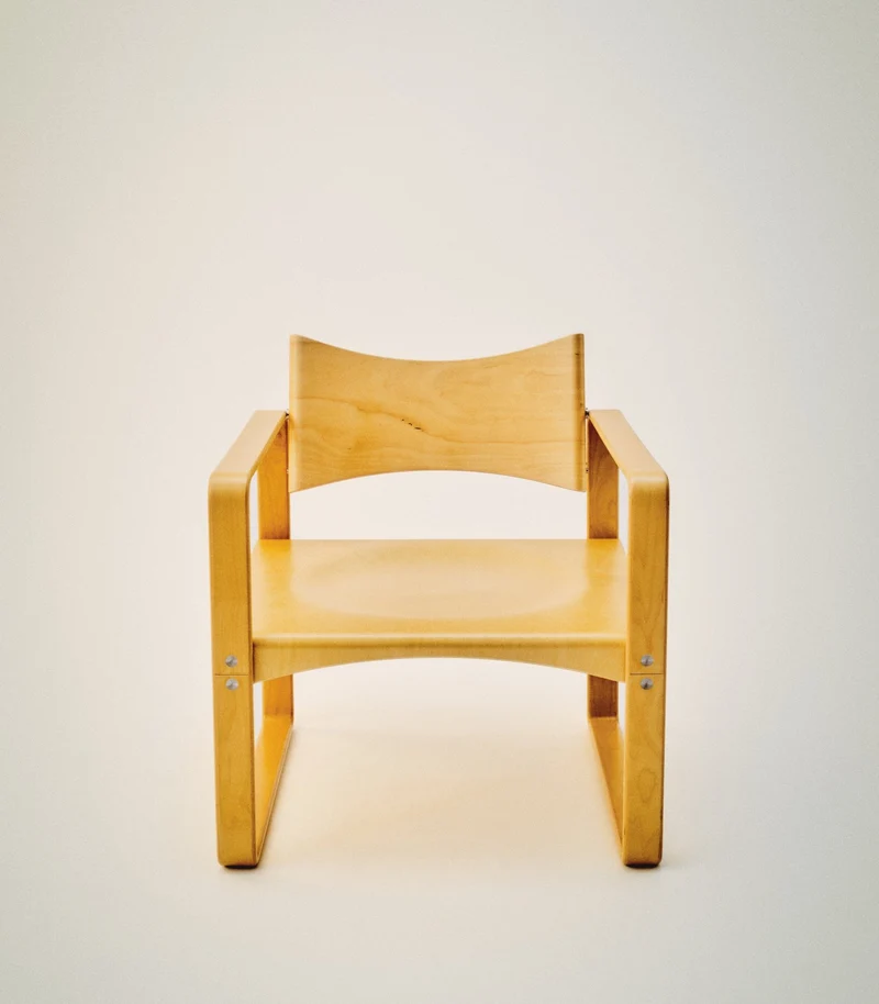 Fauteuil en bouleau laqué 65,5x60x74cm 270F - Verpan