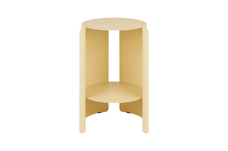Table d'appoint en acier jaune beurre 32,3x50cm Wa - Noo.ma