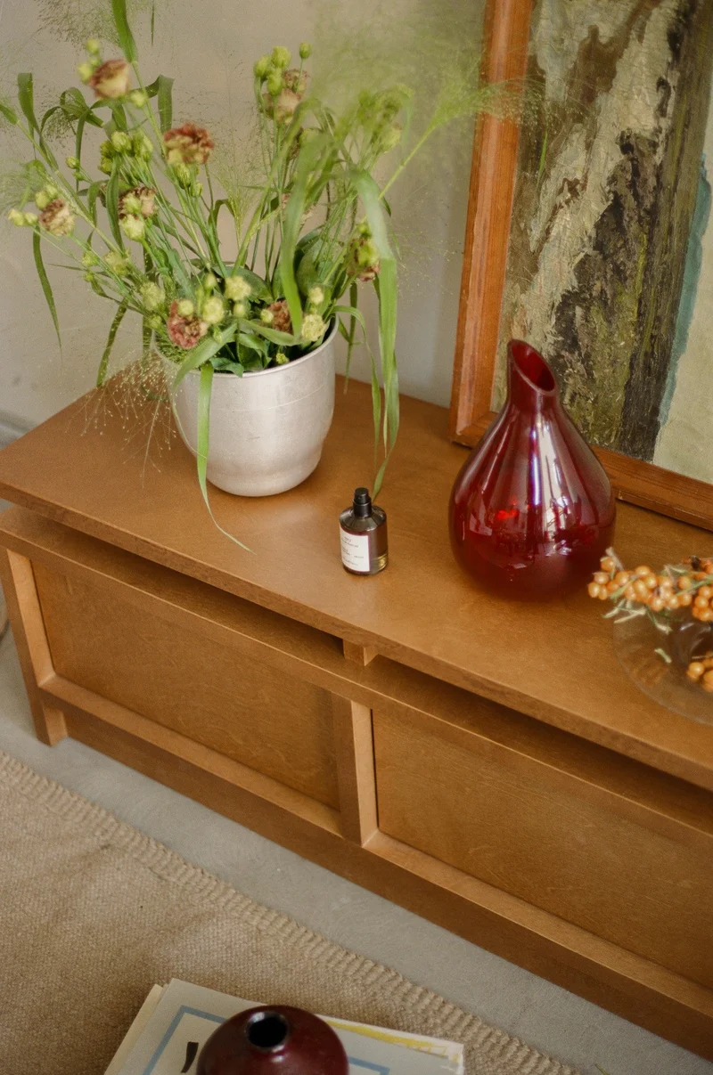 Console en bouleau brun chaud 140 x 35 x 40 cm Ratio - Frama