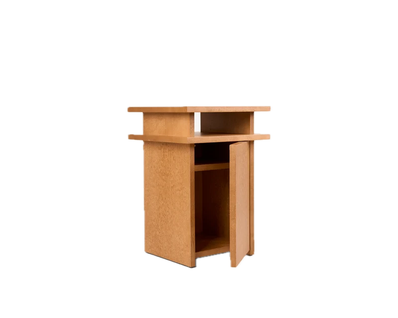 Table de chevet en bouleau brun chaud 37 x 37 x 54 cm Ratio - Frama