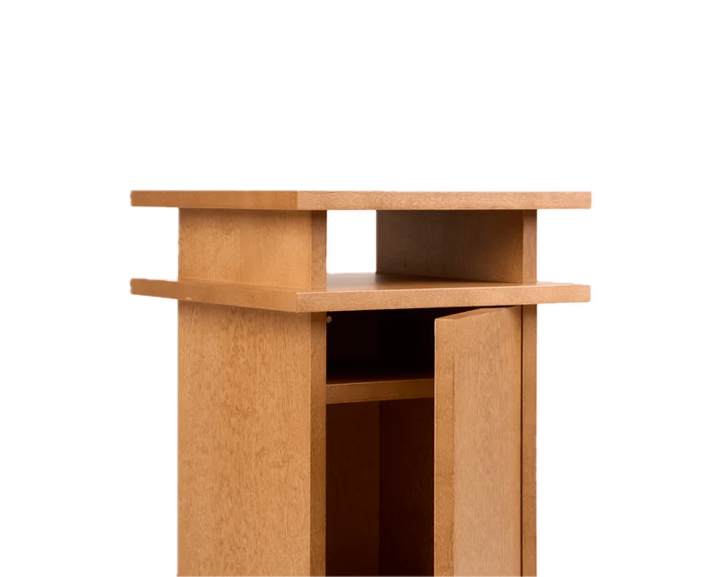 Table de chevet en bouleau brun chaud 37 x 37 x 54 cm Ratio - Frama