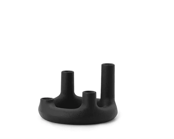 Bougeoir en fonte noire 17,7x11,8cm - Normann Copenhagen