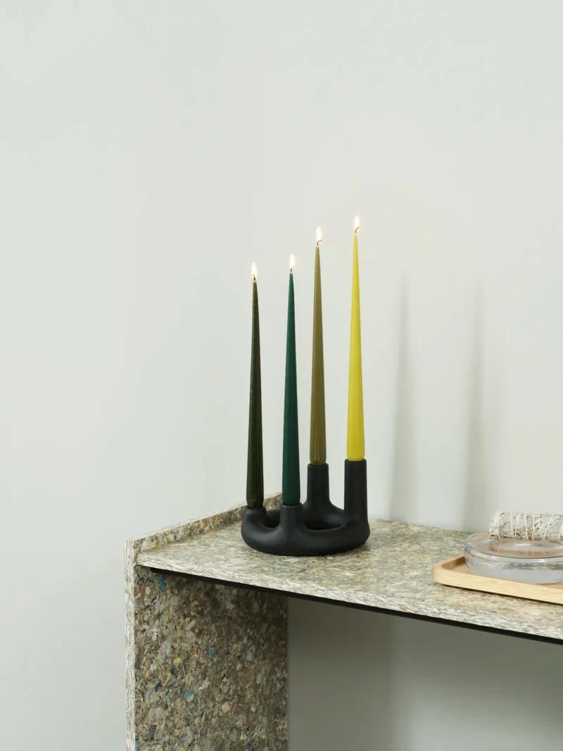 Bougeoir en fonte noire 17,7x11,8cm - Normann Copenhagen