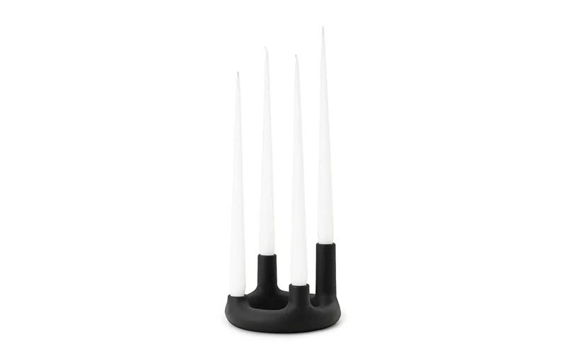 Bougeoir en fonte noire 17,7x11,8cm - Normann Copenhagen