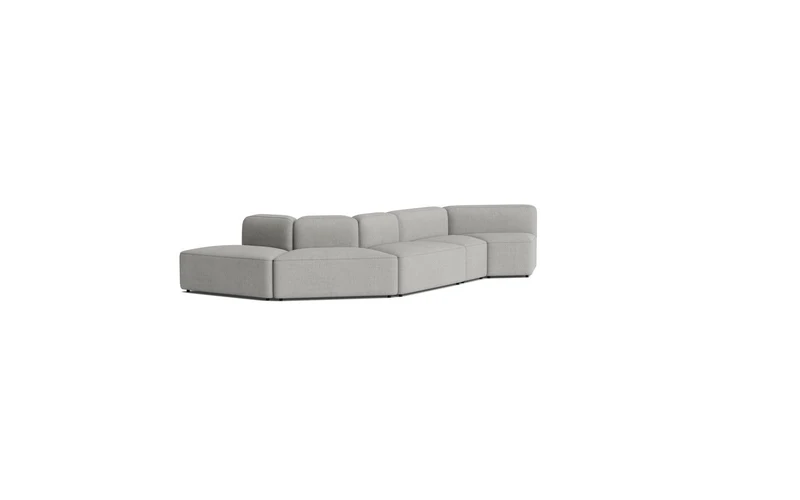 Canapé en tissu gris modulable 5 places Rope - Normann Copenhagen