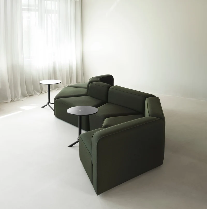 Canapé en tissu gris modulable 5 places Rope - Normann Copenhagen