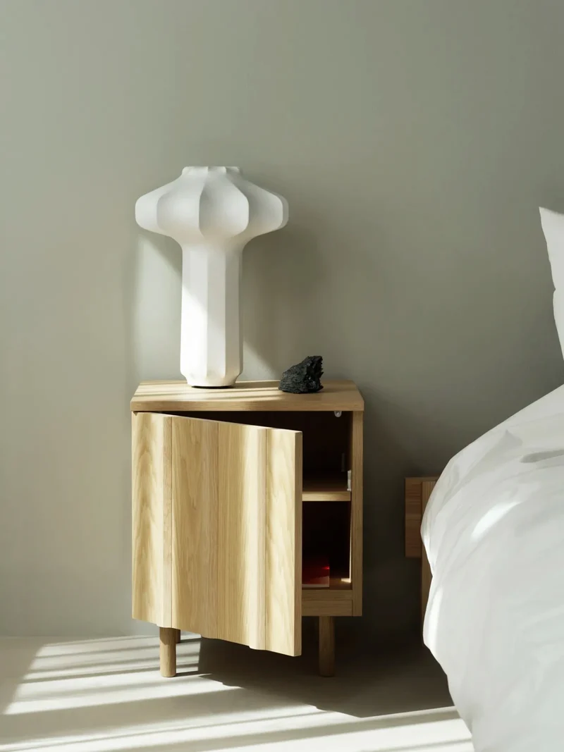 Table de nuit en chêne 42x40x52cm Rib - Normann Copenhagen