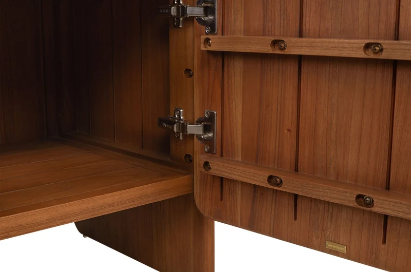 Table de chevet en bois mindi gauche 56x48x60cm Mika - Versmissen