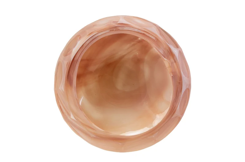 Vide-poche en verre soufflé à la bouche rose 19x8cm - Versmissen