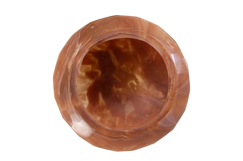 Vide-poche en verre rose soufflé à la bouche 36x12cm - Versmissen