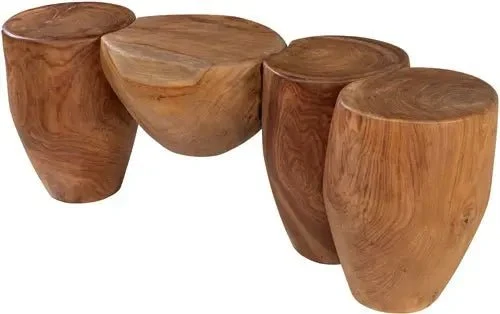 Banc en teck 110x30x40cm Shizen - Versmissen