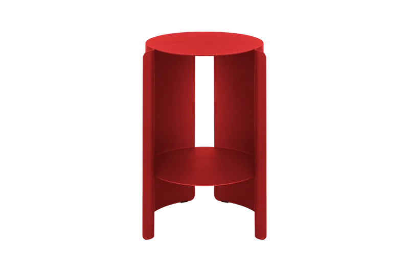 Table d'appoint en acier rouge tomate 32,3x50cm Wa - Noo.ma