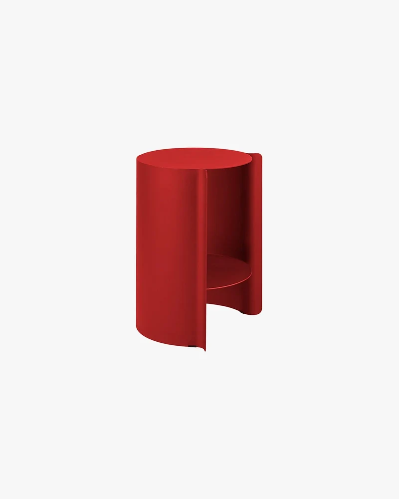 Table d'appoint en acier rouge tomate 32,3x50cm Wa - Noo.ma
