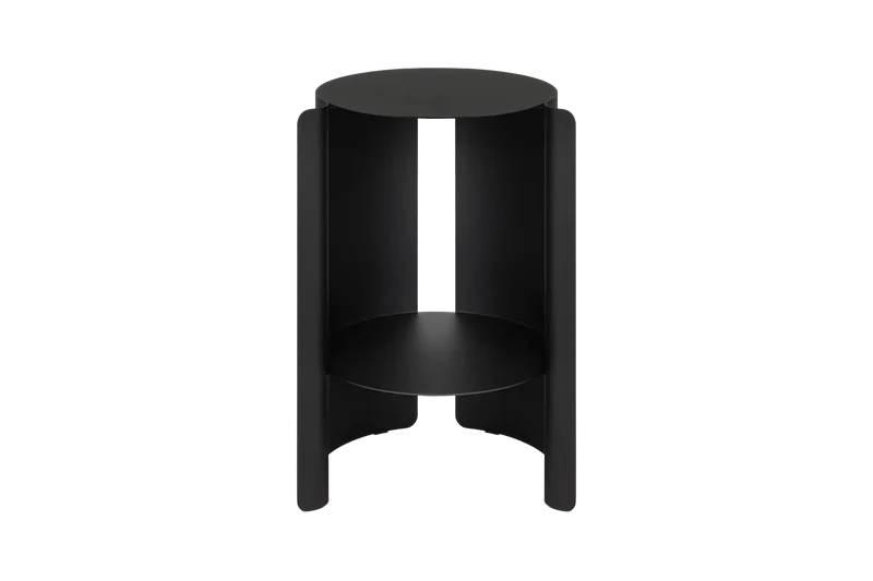 Table d'appoint en acier noir volcan 32,3x50cm Wa - Noo.ma