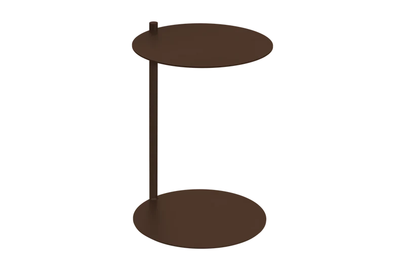 Table d'appoint en acier marron cacao Ande - noo.ma