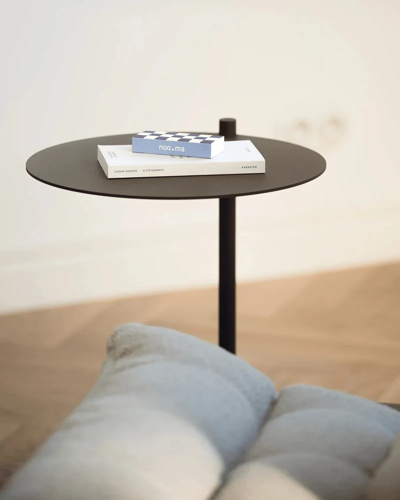Table d'appoint en acier marron cacao Ande - noo.ma
