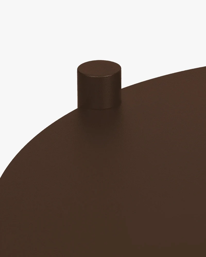Table d'appoint en acier marron cacao Ande - noo.ma