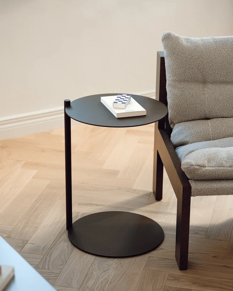 Table d'appoint en acier marron cacao Ande - noo.ma