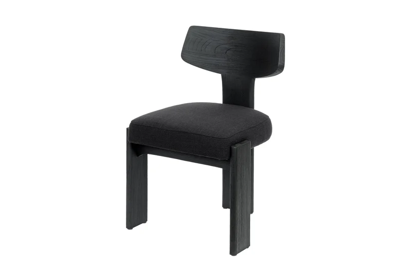 Chaise en tissu noir et boir mindi noir 54x55x82cm Sotho - Versmissen