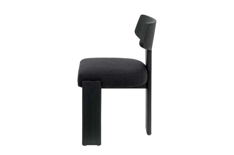 Chaise en tissu noir et boir mindi noir 54x55x82cm Sotho - Versmissen