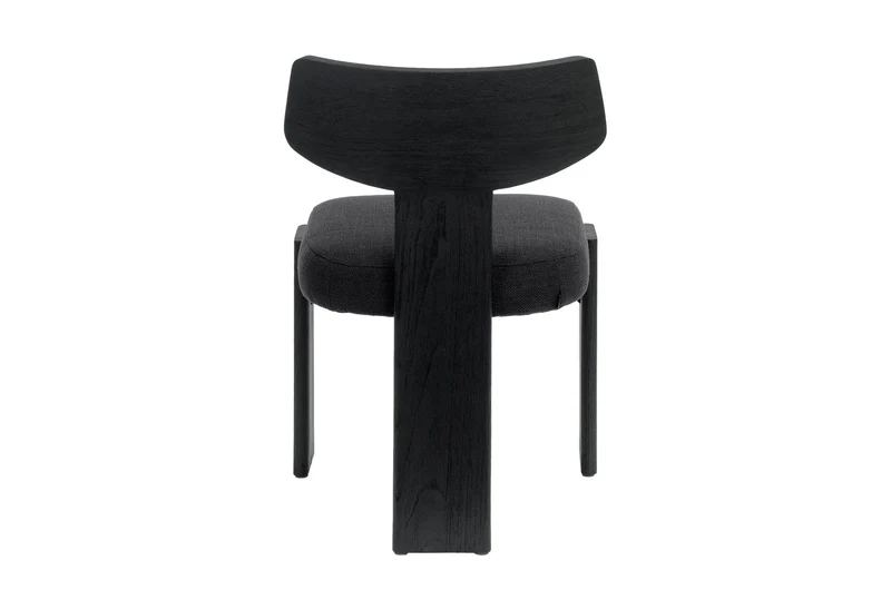 Chaise en tissu noir et boir mindi noir 54x55x82cm Sotho - Versmissen