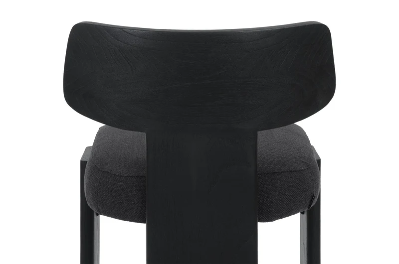 Chaise en tissu noir et boir mindi noir 54x55x82cm Sotho - Versmissen