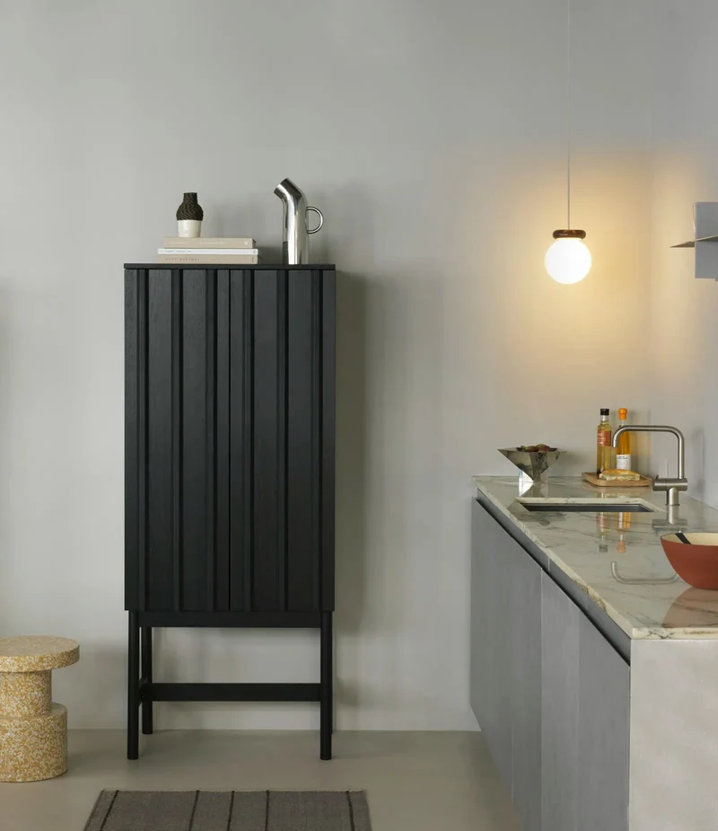 Cabinet en chêne noir 70x43x166,5cm Rib - Normann Copenhagen