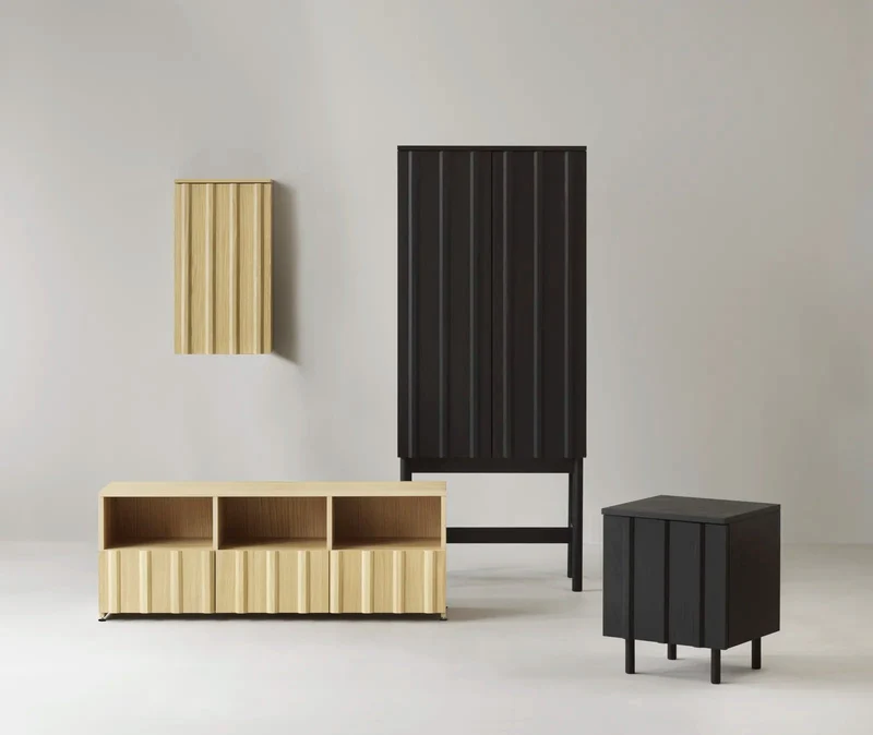 Buffet bas en chêne noir 120x38x44cm Hybrid - Normann Copenhagen