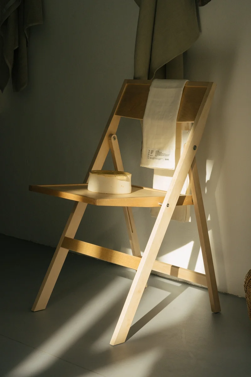 Chaise pliante en bouleau naturel 44 x 56 x 80 cm Folding - Frama