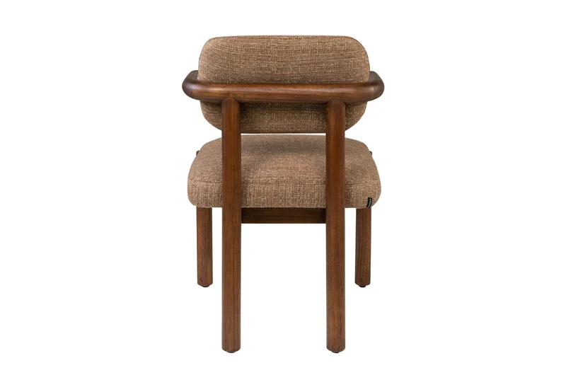 Chaise en bois mindi et tissu macchiato 54x56,5x82cm Bono - Versmissen