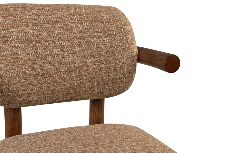 Chaise en bois mindi et tissu macchiato 54x56,5x82cm Bono - Versmissen