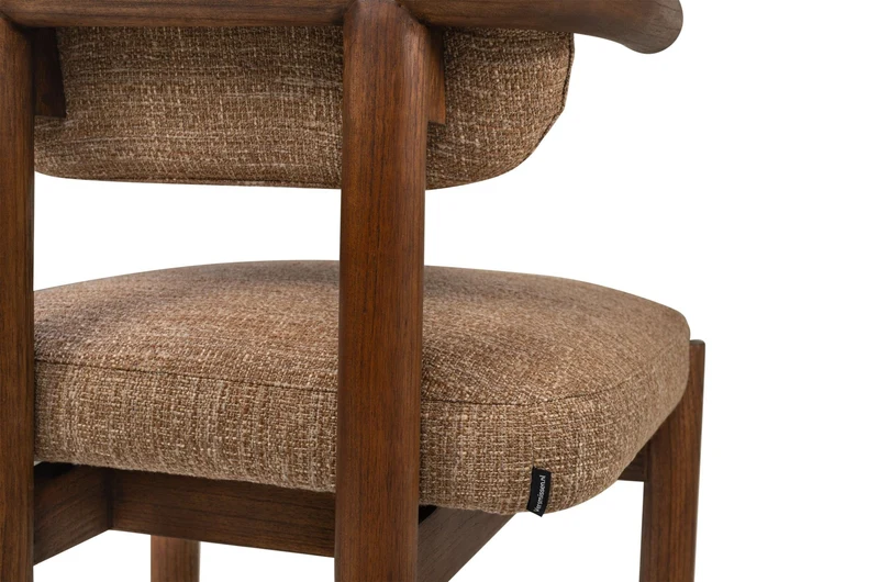 Chaise en bois mindi et tissu macchiato 54x56,5x82cm Bono - Versmissen
