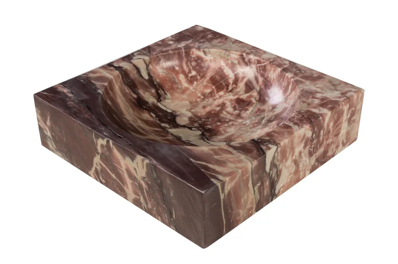Bol rond en marbre rose rosalia 28,5x7,5cm Kyron - Versmissen