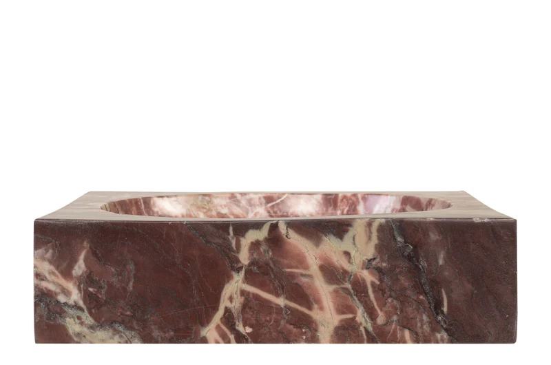 Bol rond en marbre rose rosalia 28,5x7,5cm Kyron - Versmissen
