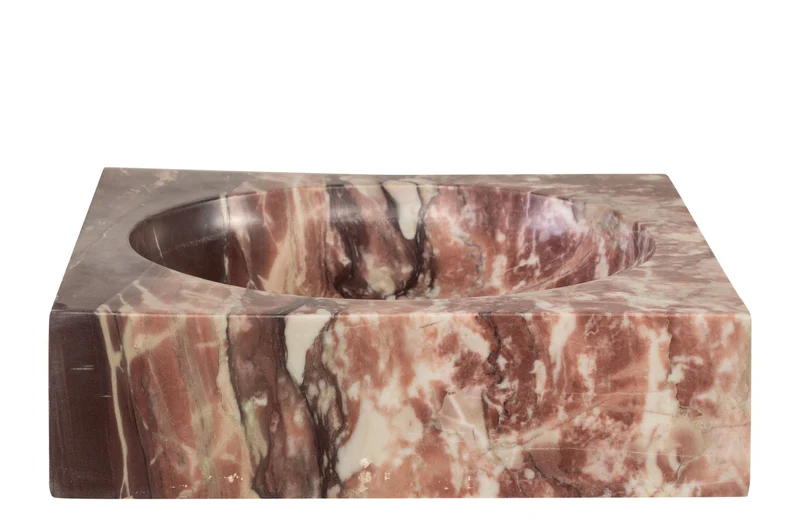 Bol rond en marbre rose rosalia 28,5x7,5cm Kyron - Versmissen