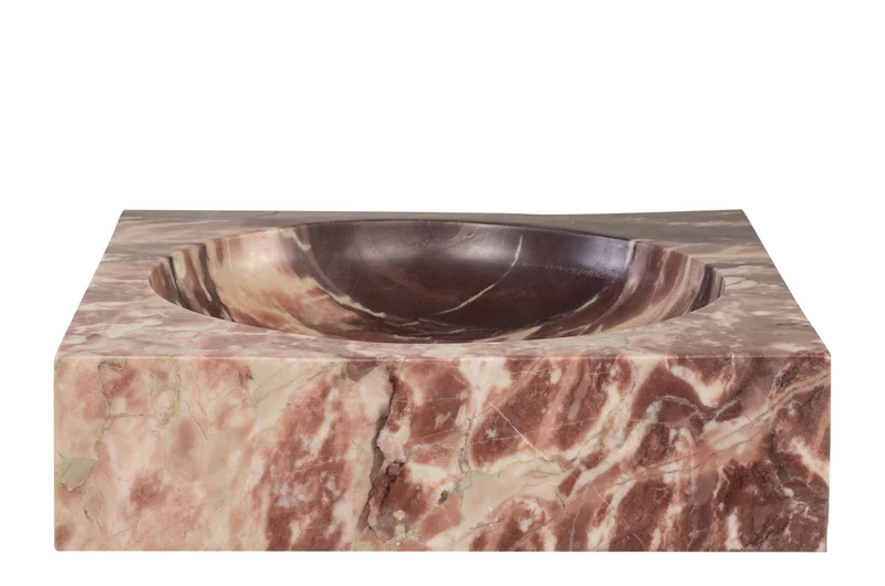 Bol rond en marbre rose rosalia 28,5x7,5cm Kyron - Versmissen