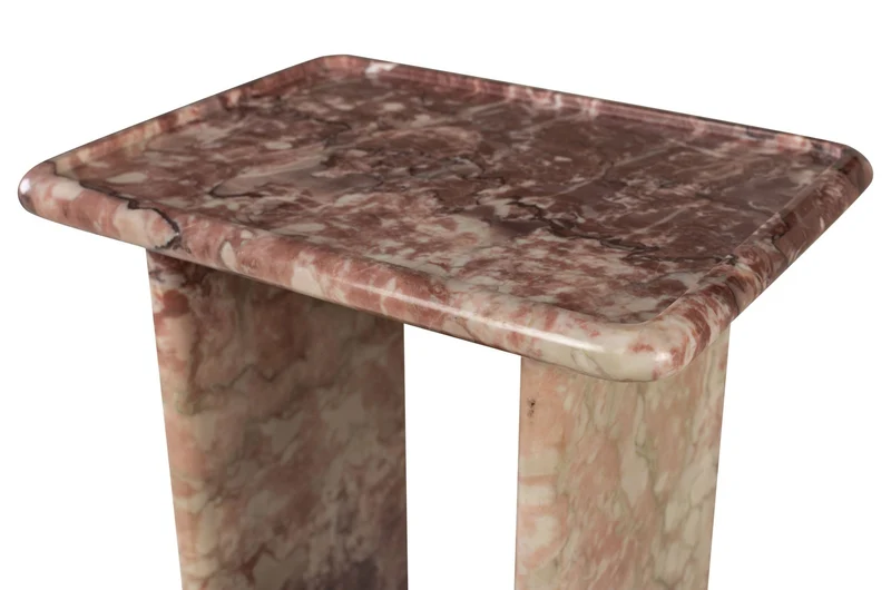 Table d'appoint en marbre rose rosalia 30,5x23x41,5cm Selwyn - Versmissen
