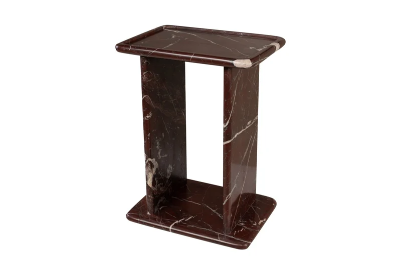 Table d'appoint en marbre rosso levanto foncé 30,5x23x41,5cm Selwyn - versmissen