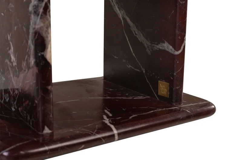 Table d'appoint en marbre rosso levanto foncé 30,5x23x41,5cm Selwyn - versmissen