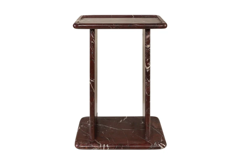 Table d'appoint en marbre rosso levanto foncé 30,5x23x41,5cm Selwyn - versmissen